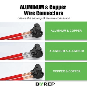 Connettore Meccanico BAREP UL486A-486B Isolato in Alluminio 6061 a 2 Porte Multi-Tap Cu/<span class=keywords><strong>Al</strong></span> Doppia Classificazione per Cavi da 4 AWG a 14 AWG - Product Image 6