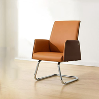 Chaise de conférence de direction à bas prix en cuir PU avec accoudoirs intégrés pour salle de réunion