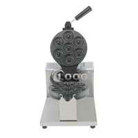 Équipement professionnel pour gaufres et beignets, 110V 220V, machine à beignets miniatures électrique numérique rotative avec plaque remplaçable