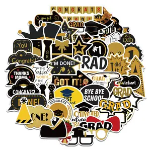 Afstudeerstickers 2024 College Stickers Klasse Van 2024 Waterdichte Vinylstickers Voor Afstudeerfeest Decoraties Waterfles