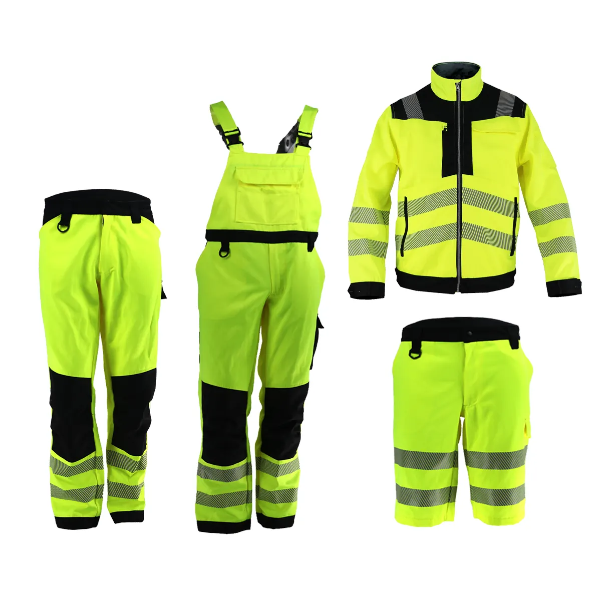 Whosale Hi Vis iş giysisi inşaat yüksek görünürlük yansıtıcı güvenlik iş ceket özel iş ceket
