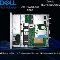Serveur rack Dell PowerEdge R360 1U d'origine avec processeur Intel Xeon E-2400, mémoire DDR5 ECC pour les centres de données d'entreprises et PME