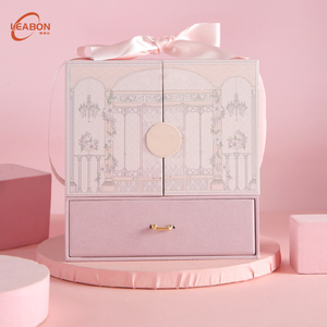 Caja de Papel Rígido Magnética de Doble Puerta con Diseño de <span class=keywords><strong>Amor</strong></span> <span class=keywords><strong>Eterno</strong></span> Personalizado, con Estampado en Dorado, para Recuerdos de Boda, Compromiso, Dulces, Joyería - Product Image 1
