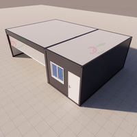 Atelier de réparation automobile préfabriqué Structure en acier Garage en conteneur Magasins modulaires côté rue Petit abri d'auto