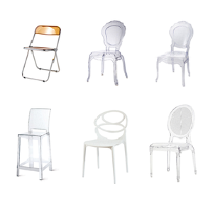 Home furniture living room wedding folding dining transparent modern outdoor stackable plastic chair outdoor plastic chair