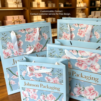 Individuell Bedruckte Umweltfreundliche Luxus-Einkaufstaschen aus Pappe mit Band und Kordel Premium Recycelbare Geschenktüten