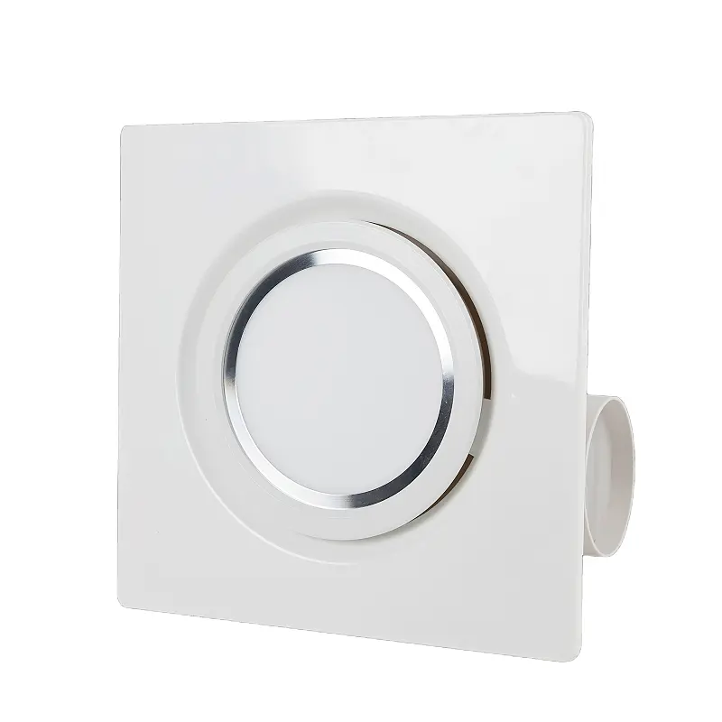 SDIAO Gute Qualität Fabrik direkt 10 "quadratische Lüftungs ventilatoren Kunststoff leise Küche Toilette Bad Abluft ventilator mit LED-Licht