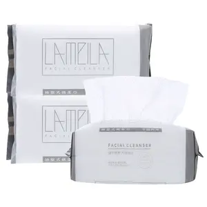 Lameila 80pcs/100pcs Non-woven Fabric Extraction Disposable Face Towel Microfiber Thick Cotton Pad For Face B334 B274