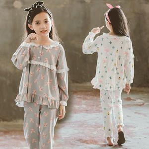 Vêtements pour filles à manches longues modernes, pyjamas pour enfants, ensemble de vêtements pour enfants, importations chinoises en gros - Product Image 3