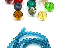 Huiyuan usine 4mm Rondel cristal perles de verre au chalumeau perles de rondelle à facettes perles de cristal de verre pour la fabrication de bijoux