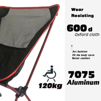 Chaise de camping pliable ultralégère en aluminium et Oxford, nouvelle conception, chaise de pique-nique portable pour la randonnée en plein air et le mobilier d'extérieur
