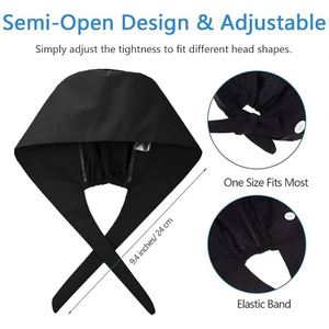 Bonnet chirurgical en coton personnalisé avec logo, doublure en satin, pour queue de cheval, pour médecins et infirmières, taille unique - Product Image 4
