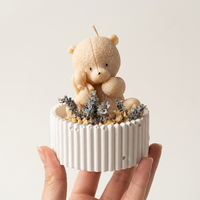 Bougie parfumée en cire de soja naturelle Teddy Bear, couleur personnalisée, petite production, aromathérapie, cadeau, décoration, bougie originale à vendre