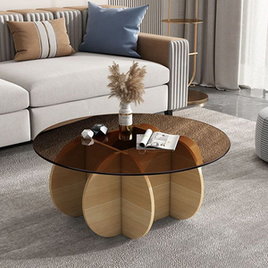 Đồ Nội Thất Khách Sạn Nhà Máy Giá Tùy Biến Hiện Đại Tối Giản Phong Cách Nhân Đôi Kính Bàn Cà Phê - Product Image 1