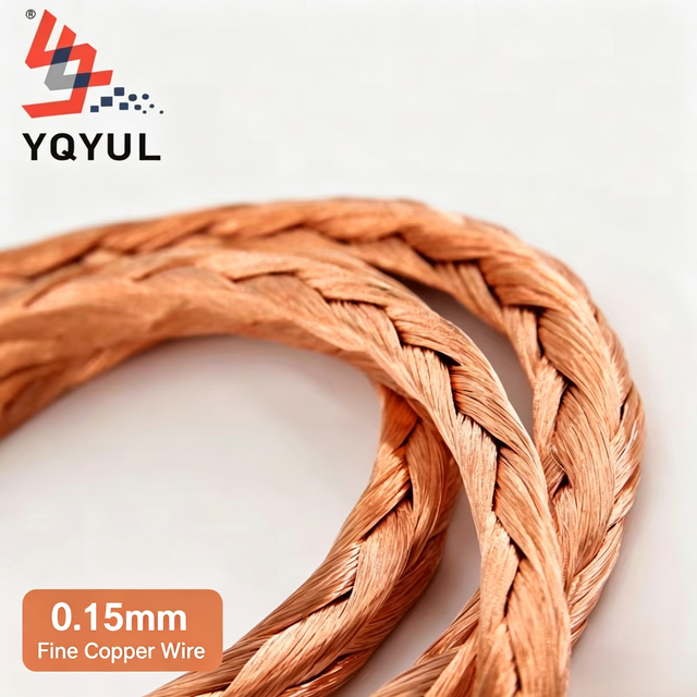 YULIAN Flexible Tinned Copper Braided Strap Bare Braid Wire for Grounding & Vibration Dampening