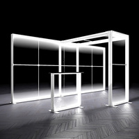 10x20ft modulaire rétro-éclairé arc affichage LED toile de fond comptoir salon stand exposition aluminium SEG LED rétro-éclairé mur boîte à lumière