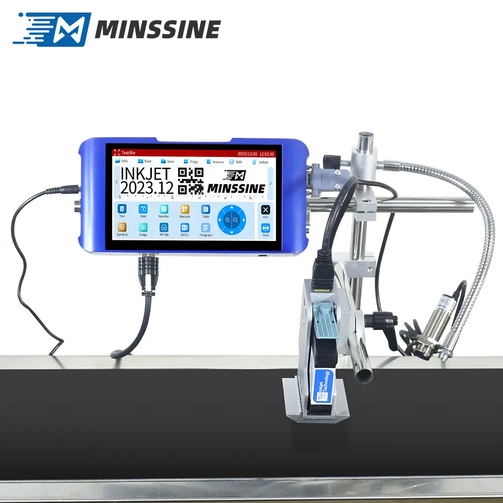 TIJ2.5 impresora de codificación de inyección de tinta con fecha de caducidad automática impresora de código de bolsa impresora de inyección de tinta de impresión por lotes