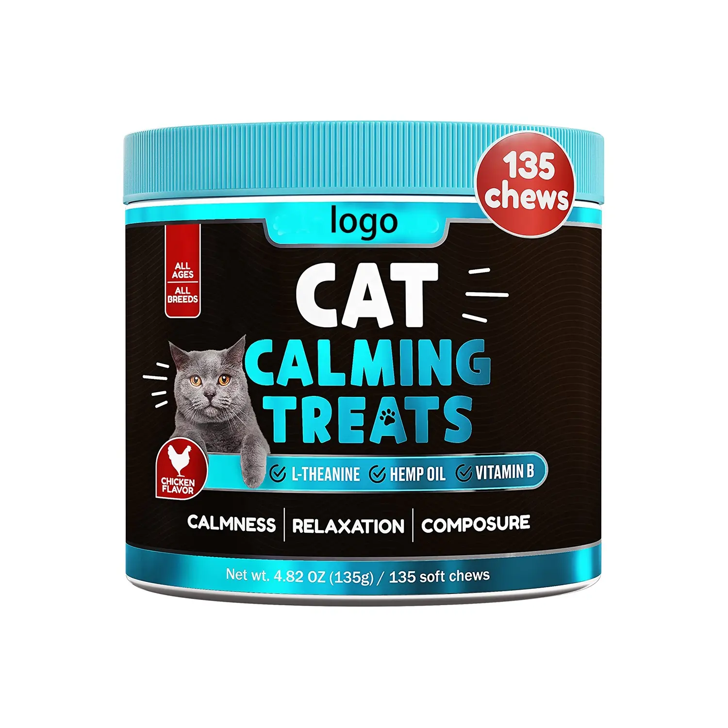 Oem calmante maçanetas para gatos com ansiedade e estresse gato calmante tratamentos de saúde alimentar cão animais de estimação