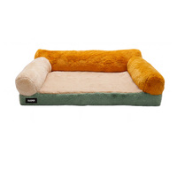 Coussin de luxe rectangulaire pour chien et chat, 6D, sommeil profond, double face, chaud pour l'hiver, lavable, en éponge, pour cages intérieures et canapés