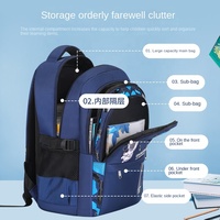Nouveau sac à dos d'astronaute pour les élèves du primaire, grande capacité, léger, en microfibre, en cuir synthétique, pour la classe