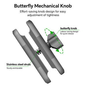 FANAUE DA série 25mm 1 pouce boule Expansion Double prise bras support de téléphone Flexible pour la diffusion en direct et l'utilisation de la tablette de bureau - Product Image 5