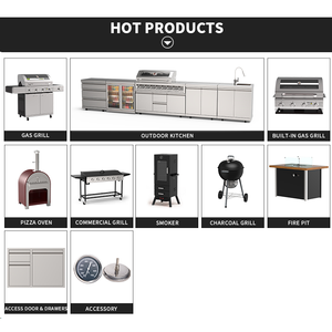 तापमान नियंत्रण आउटडोर चारकोल बारबेक्यू गैस ग्रिल आउटडोर बीबीसी गैस ग्रिल - Product Image 4