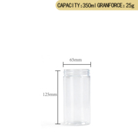 Pot cylindrique transparent en plastique PET, emballage transparent avec col vissé, directement de l'usine, pour cosmétiques, aliments, artisanat