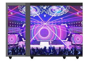 Station de <span class=keywords><strong>DJ</strong></span> portable avec façade de table, écran LED vidéo et flight case pour utilisation en US - Product Image 3