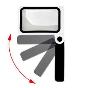 3.5X 16 lumières LED poignée pliante carrée <span class=keywords><strong>loupe</strong></span> de bureau <span class=keywords><strong>pour</strong></span> bijoux passe-temps et <span class=keywords><strong>soudure</strong></span> - Product Image 3