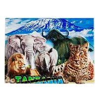 Autocollant magnétique souvenir touristique Afrique Tanzanie, décoration de réfrigérateur, articles artisanaux, cadeaux