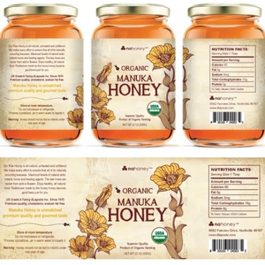 Etiqueta Adhesiva de Vinilo Bopp con Acabado Mate y Logotipo Personalizado de Fábrica, Etiqueta para Tarro de Miel, Etiqueta para Tarro de Mantequilla de Maní - Product Image 3