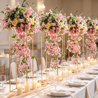 Supports floraux métalliques Floson pour centres de table, vases colonnes hauts, supports pour arrangements floraux de table, centres de table floraux
