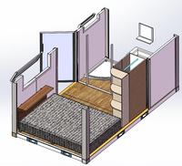 Bureau préfabriqué mobile et portable Suihe de 13 pieds
