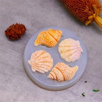 Moule en silicone effet miroir en forme de coquillage, de conque ou de chocolat marin, pour pâtisserie et fondant