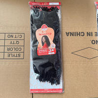 Lot de 3 mèches de cheveux pré-étirées Afro Kinky pour tresses, 250g, 24 pouces, couleur gris, extensions Cuban Twist