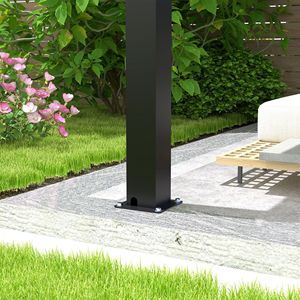 DB 8640E persienne Pergola 10x19FT cadre en aluminium persiennes en acier assemblage facile anti-pourriture rongeur décoration de jardin Style Nature - Product Image 5