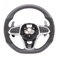 Volant sport à fond plat en fibre de carbone pour Volkswagen Golf 7 MK7.5 Bora Passat CC Jetta, modification personnalisée