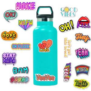 50 <span class=keywords><strong>Pegatinas</strong></span> con <span class=keywords><strong>Frases</strong></span> <span class=keywords><strong>Motivadoras</strong></span> e Inspiradoras, Letras Inglesas, Estilo Graffiti y Dibujos Animados - Product Image 5