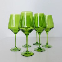 Top Seller 2023 Set 6 Estelle berwarna Wine Stemware Set gelas Wine 6 multiwarna gelas anggur