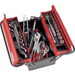 Boîte à outils multifonctionnelle en acier inoxydable de haute qualité TONE, coffret rigide de 47 pièces, y compris un tournevis pratique pour l'automobile - Product Image 2