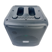 BTS-1740 Boombox d'Extérieur 8 Pouces 30W avec Radios AM/FM, Mini Haut-Parleurs et Microphones Sans Fil