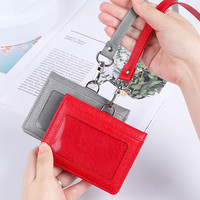 Porte-badge vertical en cuir PU et portefeuille de cartes d'identité pour cartes de crédit