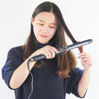Privet Label Salon Céramique Baril Baguette Cheveux Rouleau Électrique En Céramique Cheveux Fer À Friser Rotatif Professionnel Cheveux Bigoudi