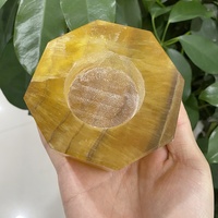 Bougeoirs en cristal de Fluorite, support de bougies naturelles à Quartz Rose, bon marché pour pièces de centre de table de mariage