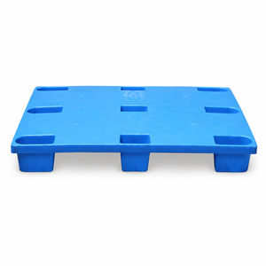 Palette en plastique à surface plane de 9 pieds, 1200*1000*145mm, entrée 4 voies, palette en plastique légère pour expédition unidirectionnelle - Product Image 1