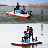 Nouvelle plateforme flottante de pêche Surlan en PVC écologique, gonflable, épaissie 12 mm, résistante à l'usure, pour une personne, deux ou trois personnes