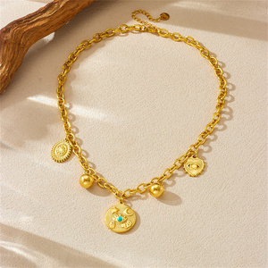 <span class=keywords><strong>Collana</strong></span> geometrica Vintage francese <span class=keywords><strong>con</strong></span> <span class=keywords><strong>ciondolo</strong></span> <span class=keywords><strong>luna</strong></span> stella <span class=keywords><strong>e</strong></span> catena in acciaio inox per le donne gioielli di moda - Product Image 4