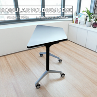 Bureau convertible pliable en bois écologique moderne avec tiroirs de rangement pour la maison, le bureau et l'usage commercial