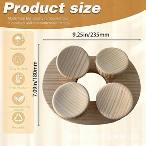 Almohada Giratoria Creativa de Madera para Sauna, Soporte Cervical de Madera Maciza, Reposacabezas Ergonómico de Masaje, Forma Irregular, Madera Natural - Product Image 4