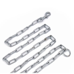 Laisse à longue chaîne en acier inoxydable 304 de qualité durable et solide à maillons droits simples pour la marche en plein air des chiens - Product Image 2